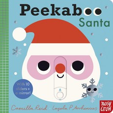 Nosy Crow Peekaboo Santa 聖誕躲貓貓互動書，趣味滑動機關，激發幼兒想像力
