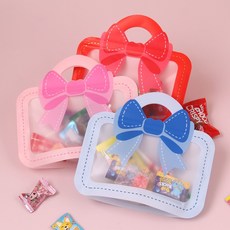 동인 구디백 리본 대 / 지퍼백 선물포장 봉투 간식포장, 1개, 파랑