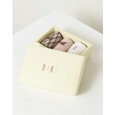 [백화점 정품] 닥스 ACC 화이트 라인배색 면혼방 장목 3족세트 DBSS5E400