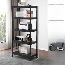 사무실 다층 이동식 철제 정리함 캐비닛 스탠드 컴퓨터 호스트 트레이 바닥형 금속 수납 랙, 16 [철골+금속판] 5단 50×40×160CM, 01 3층, 01 0x0m