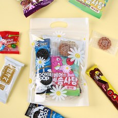 한봄 간식구디백 어린이 과자선물세트 단체 미니 과자 세트, 1개, 7종
