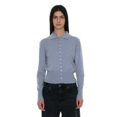 PARTIMENTO WOMEN PWC 버튼업 와이드립 가디건_더스티 스카이