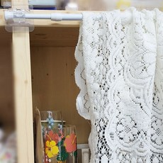 길이연장 심플한 화이트 소형 커튼봉 400mm, 1개