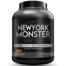뉴욕웨이몬스터 WPI 함유 헬스보충제 단백질보충제 게이너 살찌는 체중증가 보충제, 2kg, 1개