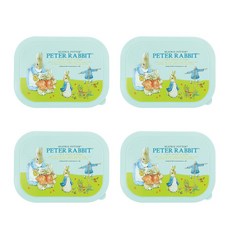 피터래빗 어린이집 식판 도시락 밀폐형 뚜껑, 올리브, 뚜껑 4p, 4개