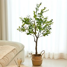 아르띠콜로 조화 올리브 나무+해초 바구니 세트, 120cm, 1개, 120cm