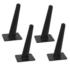 Reform Plus鐵絲腳架 黑色 150mm 鐵材 家具腳, 黑色 (4)