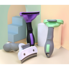 단모 반려동물 탈모 브러쉬 - 고양이 -강아지용 탈모 브러쉬짧은 털 브러쉬 마사지 브러쉬애완동물용, 1개, 화이트