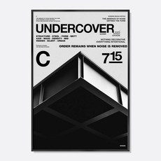 스웨리움 모노톤 블랙 인테리어 포스터 흑백 감성 그림 액자 언더커버 C715, 01. 포스터 단품