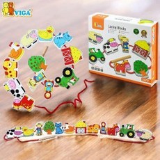 나우케이 소근육발달 가축 실꿰기 장난감