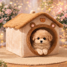 원하트 강아지집 고양이집 애견하우스 사계절 반려동물 펫하우스, 1개, 오렌지