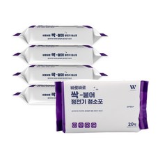 바로바로 전용 싹붙어 마른 정전기 청소포, 5개