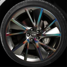 제네시스 GV70 21인치 휠마스크 데칼스티커 호환 차량용품 첫차, 홀로그램 다크, 1세트