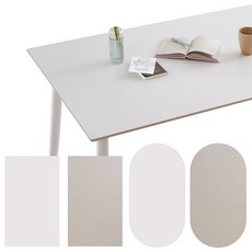 리비니아 프리미엄 포세린 12T 무광 4인 1400 포세린 통세라믹 와이드 상판/식탁교체용/스크레치강함/ 3colors, 타원형, 솔리드화이트