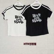 [행텐주니어] *인천점* 여아크롭 컬러배색 레터링 반팔티셔츠@@26년여름#초신상#크롭디자인@@컬러배색@@14570-131-410-31