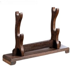 검 거치대 칼걸이 도검 거치대 장식용 전시용 검좌대, 이중 날개 목궁대, 1개