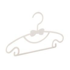 蝴蝶結兒童衣架 寶寶衣架 無痕衣架 塑膠衣架 小孩衣架 寵物衣架 小衣架 造型衣架, 1個, 蝴蝶結兒童衣架 (米白) x1支, 米白