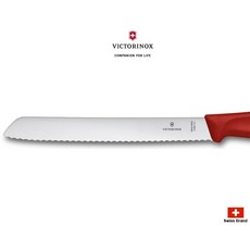 Victorinox瑞士維氏彩廚系列21公分麵包刀(6色可選)，瑞士製造，輕鬆切麵包不掉屑, 紅色, 1個