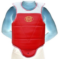 위니 태권도호구 청홍 양면호구 태권도 몸통보호대, 1개