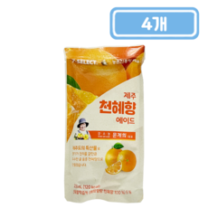 제주 천혜향 에이드 파우치 음료, 230ml, 4개