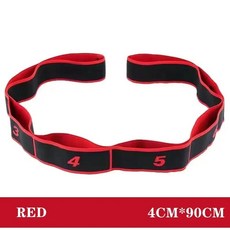단계 스타일 댄스 요가 스트레칭 벨트 필라테스 피트니스 텐션 디지털 탄력 트레이닝 스포츠, 색상: 2. Red, 1개