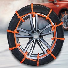 차량 타이어 체인 일회용 눈길 타이어 휠스노우체인, 1개