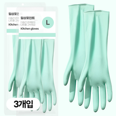 일상포인트 더질긴 변색방지 니트릴 고무장갑, 스카이, 대(L), 1세트