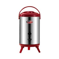 물끓이는기계 보온통 업소용 대용량 막대 업소 스테인리스 장국통 전기포트기 국통 전자동, 레드 보온통, 8L