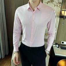 남성 슬림핏 슬림핏댄스복 모던 비즈니스 드레스셔츠 패션 댄스 댄스복 정장 셔츠 드레스 의상 의류 소매 스포츠 제품