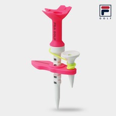 휠라 에이밍 높이조절 마그네틱 골프티 무저항 골프티꽂이, 1개, 핑크