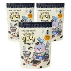 태초김 찹쌀 수제 김스낵 시즈닝 김부각 매콤치즈맛, 3개, 50g