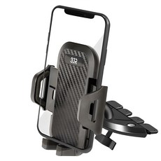 3JR 智慧型手機CD槽支架, 黑色, 1個