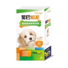 星巴哈尼犬用護眼保健營養品，含專利金盞花葉黃素，促進代謝，維持眼睛明亮，保護視力健康, 1個, 改善淚液/眼睛健康, 30顆