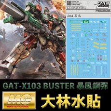 大林水貼 BANDAI 鋼彈SEED MG 1/100 暴風鋼彈 水貼紙, 1個
