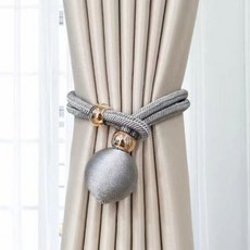 커튼 스트랩 가볍고 사치스러운 조절 거즈 스트랩 심플 커튼 버클 스트랩 큐티한 여밈 스트랩, 그레이, 3대 6세트, 1개
