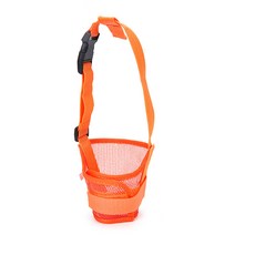 爆款狗嘴套 防咬舒適加厚可調節嘴套 防誤食寵物口罩 狗嘴套, 1個, 橘色12:S推薦5-10斤(14-17cm)