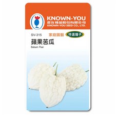 KNOWN-YOU蘋果苦瓜種子，家庭園藝特選，白色珍珠苦瓜，台灣農友種苗, 1個