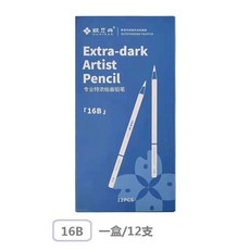 歐絲丹素描鉛筆炭筆美術生專用寫生14b16b繪畫初學者專業速寫碳筆, 歐絲丹16b【一盒】, 1個