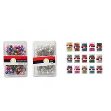 CP003 진주 시침핀 4팩, 믹스1실버1랜덤2