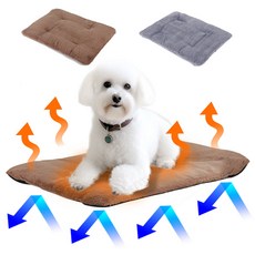 견행묘행 강아지 온열매트 보온 발열매트, 미스티그레이, 1개