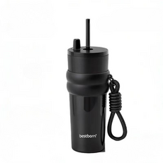 Ait 대용량 스텐리스 빨대 보온보냉 텀블러, 1개, 780ml, 블랙