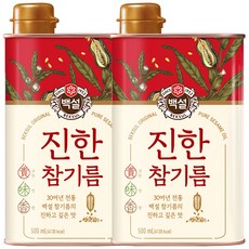 백설 진한 참기름, 2개, 500ml