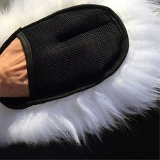도장 흠집방지 양모 세차미트 장갑 유리세차 유리청소, 화이트