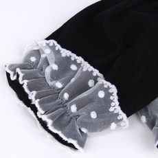 미술 미니 학생 팔토시 레이스 시보리 작업용 짧은 소매 팔꿈치 택1, 블랙