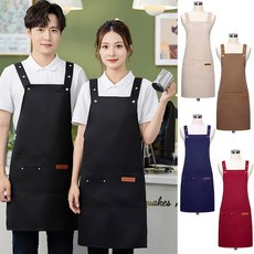 해피데이앞치마 카페 바리스타 앞치마 주방 체험학습 미술 공방 식당 남녀공용 캔버스 앞치마, 1개, 해피데이앞치마 블랙[NK015]
