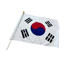 올라 국기 가정용 태극기 국산 게양용 태극기 깃대 세트