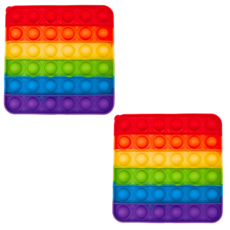 후니투 푸쉬팝 팝잇 레인보우, 사각, 소형, 2개입
