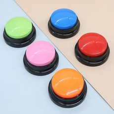 반려견 녹음 벨 훈련용 버튼형 의사소통 장난감 놀이, 1개, 레드
