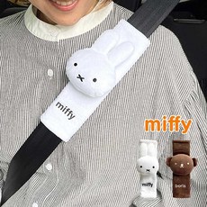 미피 캐릭터 차량 안전벨트 커버 어깨 보호 쿠션, 1개