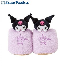 산리오 정품 쿠로미 겨울 털실내화 폭신 보온 따뜻한 퍼안감 뽀글이 극세사 털슬리퍼 털신발 방한 퍼 홈슈즈 Sanrio-135241